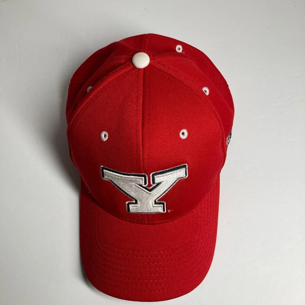 Youngstown State University Penguins Cap Hat Adult Fitted 6 7/8  Red Embroidered